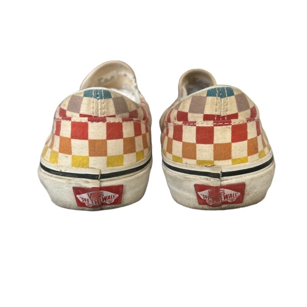 Rainbow Slip On Checkerboard Vans Shoe - Picture 8 of 10